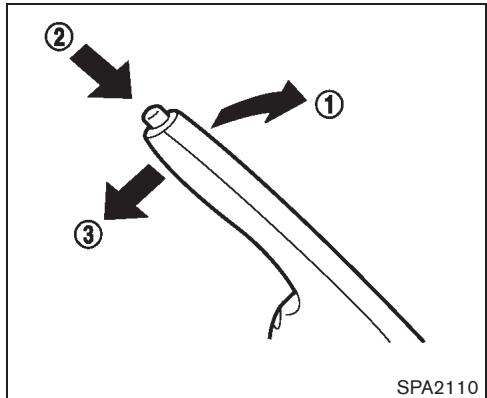 NISSAN CUBE - Régulateur de vitesse (si le véhicule en est équipé) - 1