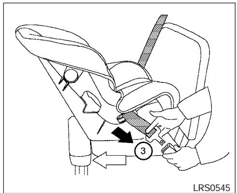 NISSAN FRONTIER - Dispositif de retenue orienté vers l'arrière (strapontin du côté passager seulement) - étape 2 - 1