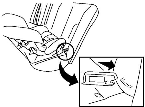 NISSAN LEAF - Dispositif de retenue orienté vers l'arrière (fixations montées sur une sangle) - étape 2 - 1