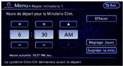 NISSAN LEAF - Comment régler la minuterie de climatisation: - 4