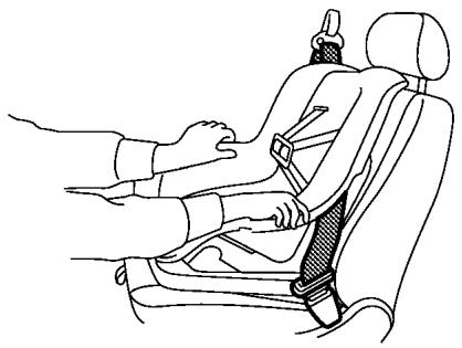 NISSAN LEAF - Dispositif de retenue orienté vers l'avant (siège du passager avant) - étape 1 - 1