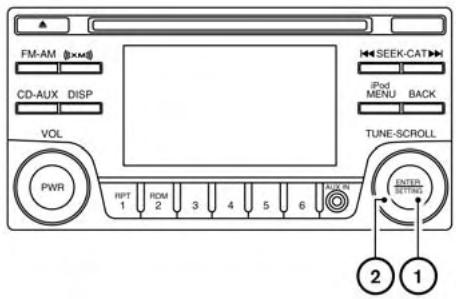 NISSAN LEAF - Bouton enter/setting (entrer-réglage) : - 1