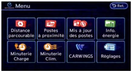 NISSAN LEAF - Comment régler la minuterie de climatisation: - 2