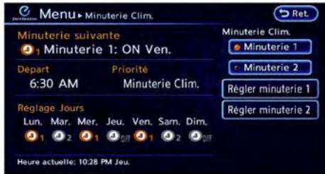 NISSAN LEAF - Comment régler la minuterie de climatisation: - 7