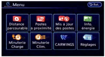 NISSAN LEAF - Réglage du mode longue durée sans minuterie de chargement (modèles avec système de navigation) - 1