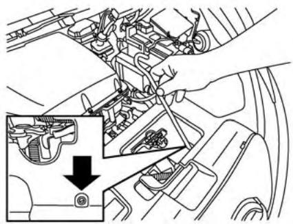 NISSAN LEAF - Déverrouillage au moyen du commutateur d'ouverture du couvercle du port de charge. - 1