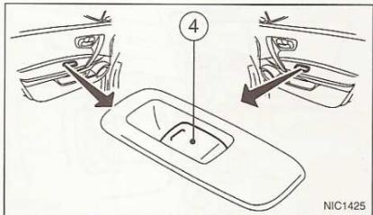 NISSAN QASHQAI - Interrupteur de verrouillage de l'évite-vitre électrique: - 1