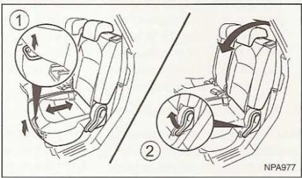 NISSAN QASHQAI - Pour ramener le siège en position droite : - 1