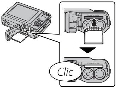 FUJIFILM FINEPIX AV200 - Insérez la carte mémoire. - 1