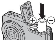 FUJIFILM FINEPIX AV200 - Insérez les batteries/piles. - 1