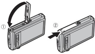 FUJIFILM FINEPIX Z90 - Insérez la carte mémoire. - 3