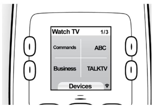 LOGITECH HARMONY 950 - Navigation parmi les options de l'écran - 1
