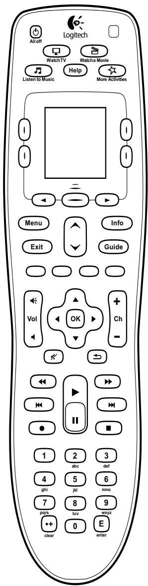 LOGITECH HARMONY 950 - Les boutons de la télécommande harmony 600 - 1