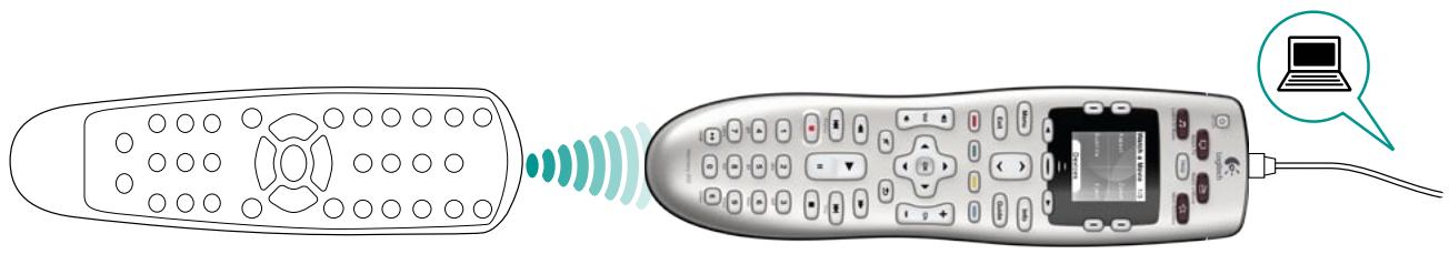 LOGITECH HARMONY 950 - Apprentissage de commandes à l'aide de votre ancienne télécommande - 1
