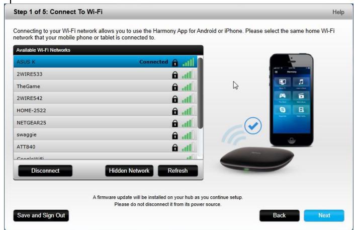 LOGITECH HARMONY ELITE - Connexion au wi-fi - 1