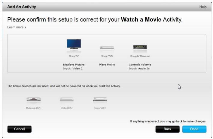 LOGITECH HARMONY ELITE - Ajout d'une activité regarder un film - 1