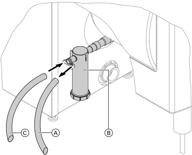 VIESSMANN VITORONDENS 200 - Démonter l'équipement de neutralisation (si existant) de la chaudière et raccorder un flexible d'évacuation - 1