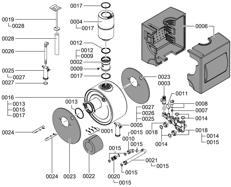 VIESSMANN VITORONDENS 200 - Sous-groupe échangeur de chaleur - 1