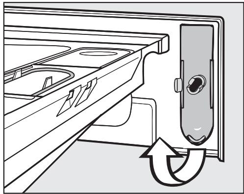 MIELE WDA 100 - Déverrouillage manuel de porte en cas de vidange obstruée et/ou de panne de courant - 1