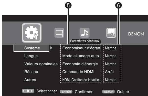 DENON DBP-2012 - Écran de sélection du menu (menu initial) - 3