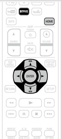 DENON DBT 331UD, DBT-3313UD - Utilisez pour sélectionner "netflix" puis appuyez sur ENTER. - 1