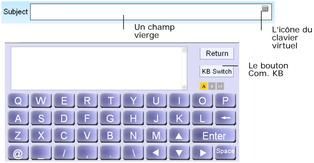 RICOH AFICIO MP C2051 - Utilisation du clavier virtuel, - 1