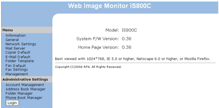 RICOH AFICIO MP C2051 - Mise en place de la gestion des comptes via la page web du produit - 1