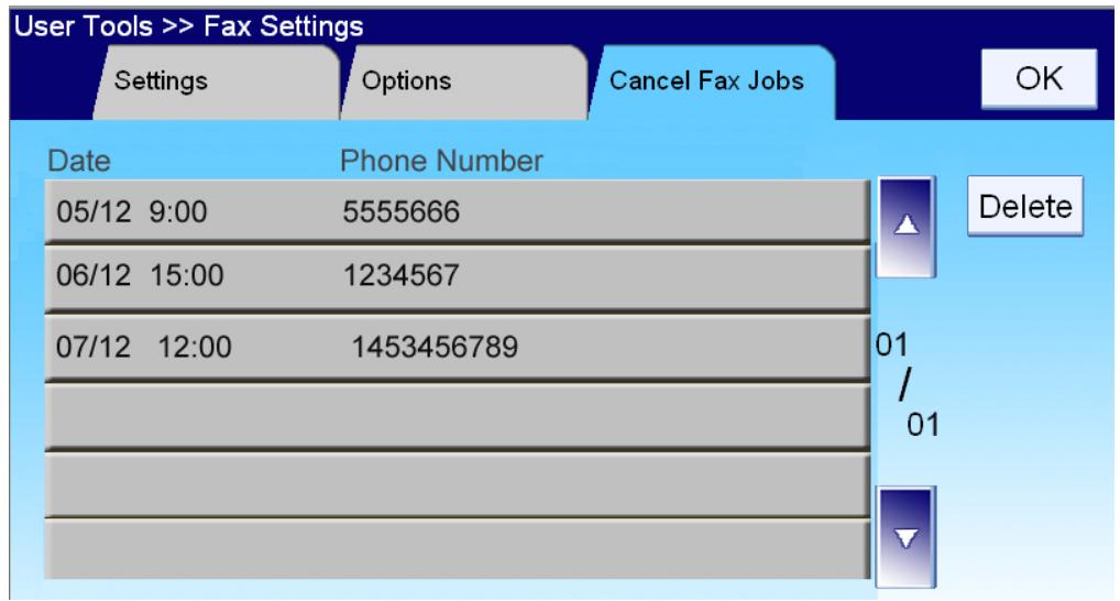 RICOH AFICIO MP C2051 - Pour annuler l'envoi d'une télécopie en attente, - 1