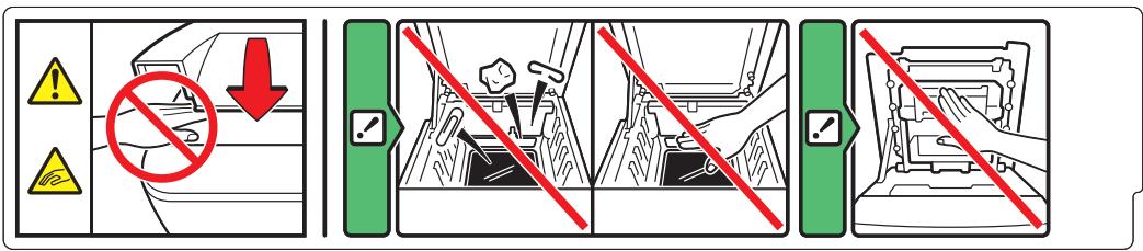 RICOH AFICIO SP C240DN - Positions of WARNING and CAUTION labels - 5