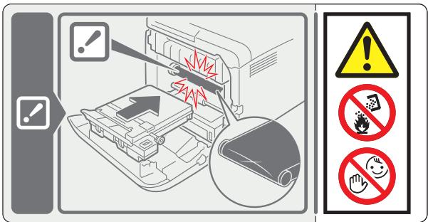 RICOH AFICIO SP C240DN - Positions of WARNING and CAUTION labels - 6