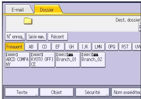 RICOH MPC3002 - Saisie manuelle du chemin vers le destinataire - 1