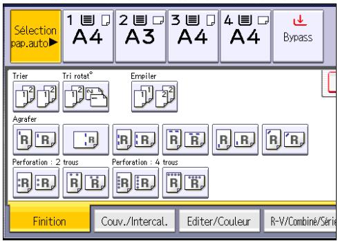 RICOH MPC3002 - Sélectionnez l'une des positions d'agrafage. - 1