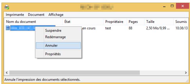 RICOH SP 150 - Annulation d'un travail d'impression avant que l'impression n'ait commencé - 2