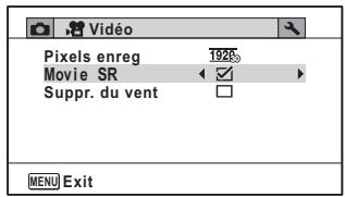RICOH WG-30, WG-30W - Réglage de la fonction movie SR (anti-bougé vidéo) - 1