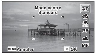 RICOH WG-30, WG-30W - Appuyez sur le bouton de navigation (▶) en mode ①. - 1