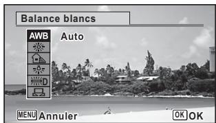 RICOH WG-30, WG-30W - Utilisez le bouton de navigation ( ) pour modifier le réglage. - 1