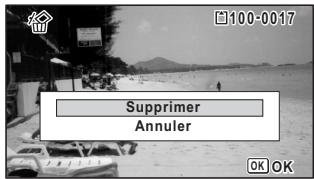 RICOH WG-30, WG-30W - Suppression d'une seule image - 2
