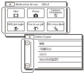 SONY FDR-AX53 - Sélectionnez l'option de menu désirée. - 1