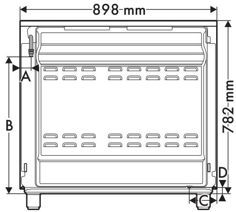 SMEG CPF9GMYW - Dimensions d'encombrement - 1