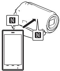 SONY HDR-CX450 - Connexion une touche avec un appareil android prenant en charge NFC - 2