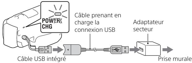 SONY HDR-CX450 - Chargement de la batterie - 3