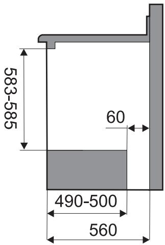 SMEG SFP 105 - Encastrement sous les plans de travail (mm) - 2