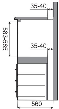 SMEG SFP 105 - Encastrement en colonne (mm) - 2