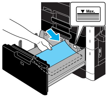 KONICA MINOLTA BUSINESS HUB 223 & BIZHUB 223 - Chargement du papier dans le magasin grande capacité - 4
