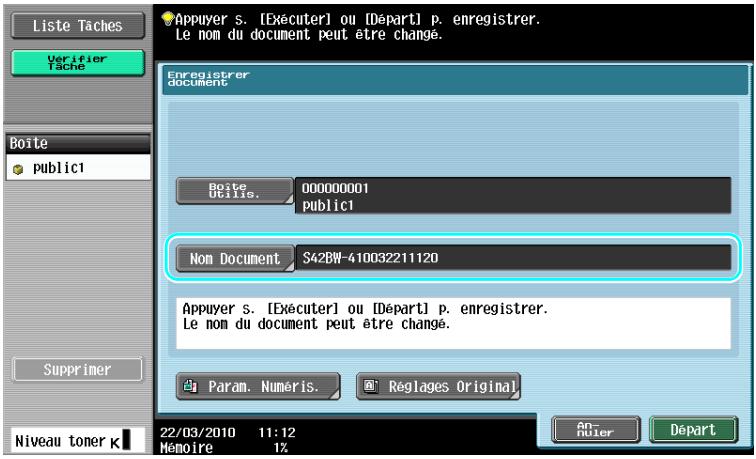 KONICA MINOLTA BUSINESS HUB 223 & BIZHUB 223 - Contrôler le nom du document. - 1