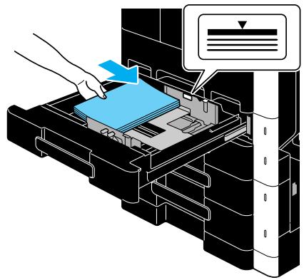 KONICA MINOLTA BUSINESS HUB 223 & BIZHUB 223 - Chargement du papier dans le magasin 1/magasin 2/magasin 3/magasin 4 - 5