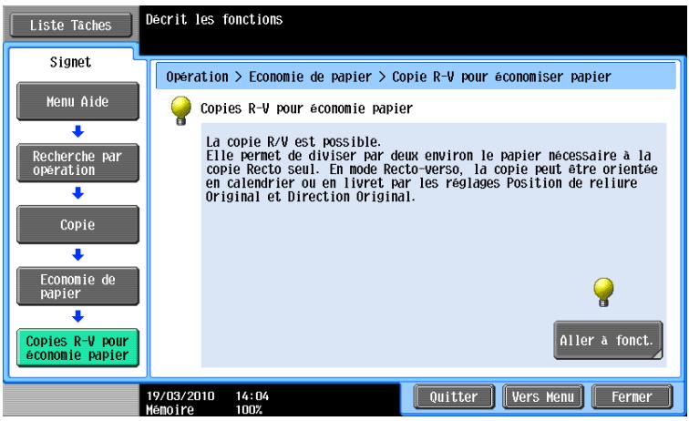 KONICA MINOLTA BUSINESS HUB 223 & BIZHUB 223 - Exemple d'écran aide - 2