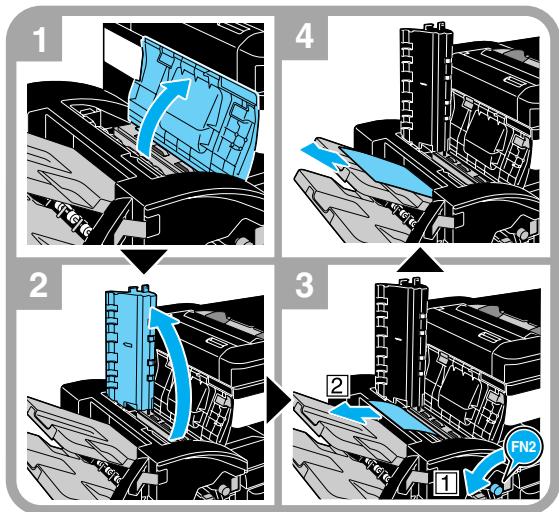 KONICA MINOLTA BUSINESS HUB 223 & BIZHUB 223 - Dégager les bourrages papier (unité de finition fs-527) - 1
