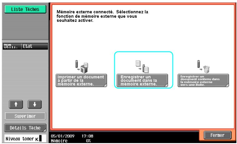 KONICA MINOLTA BUSINESS HUB 223 & BIZHUB 223 - Enregistrer un document numérique en mémoire externe - 1