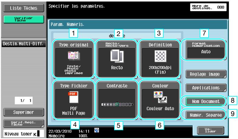 KONICA MINOLTA BUSINESS HUB 223 & BIZHUB 223 - Paramètres numérisation - 3
